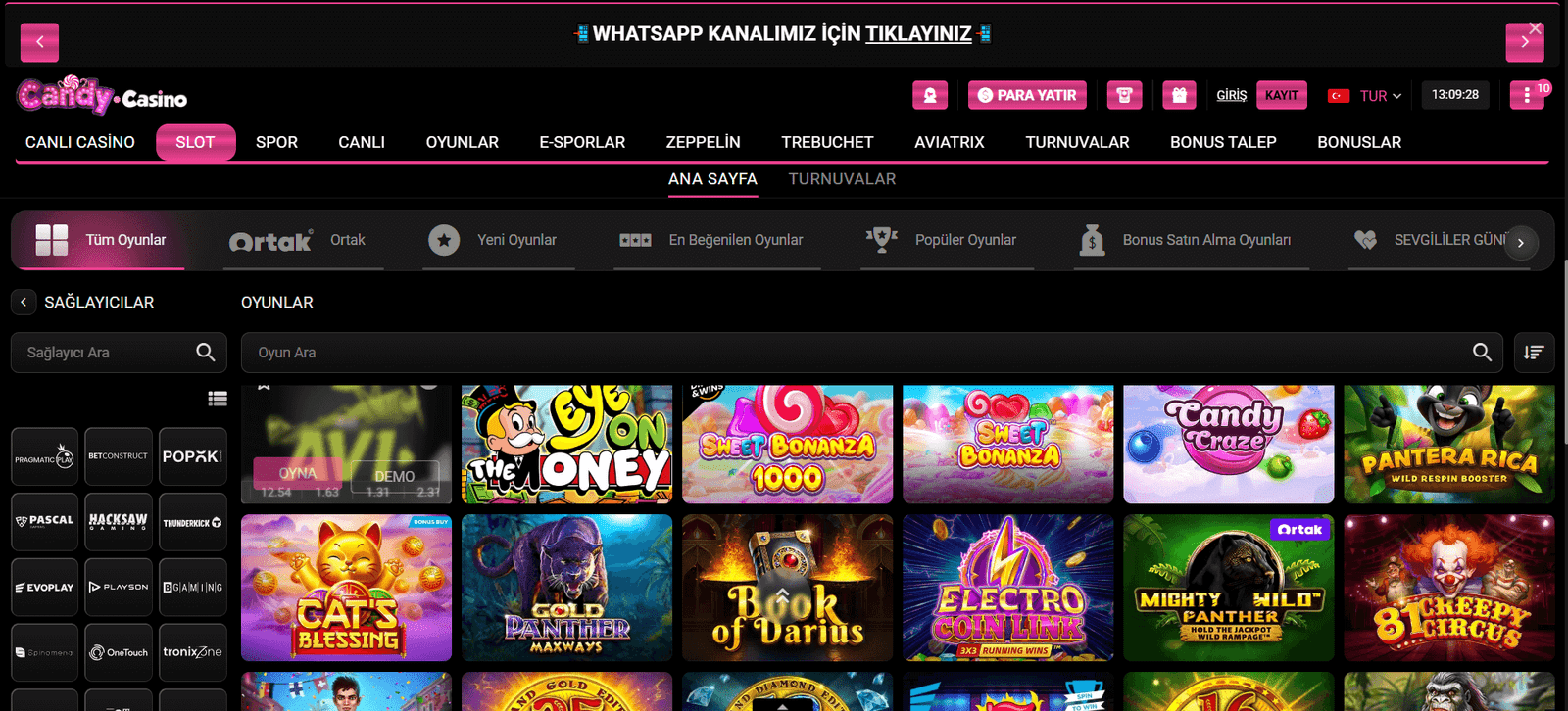 Popüler Masa ve Slot Oyunları